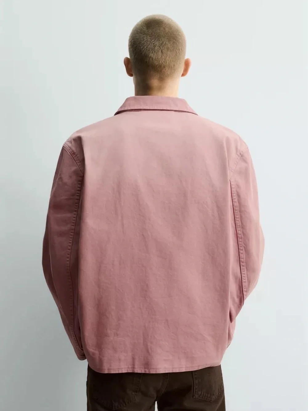 Zara relaxed fit washed jacket pink mens (Medium) - Picture 3 of 8